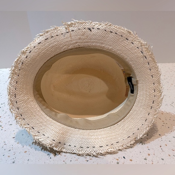 J. Crew Genuine Panama Hat M-L with Ornate Style & Grosgrain Ribbon - Picture 11 of 15